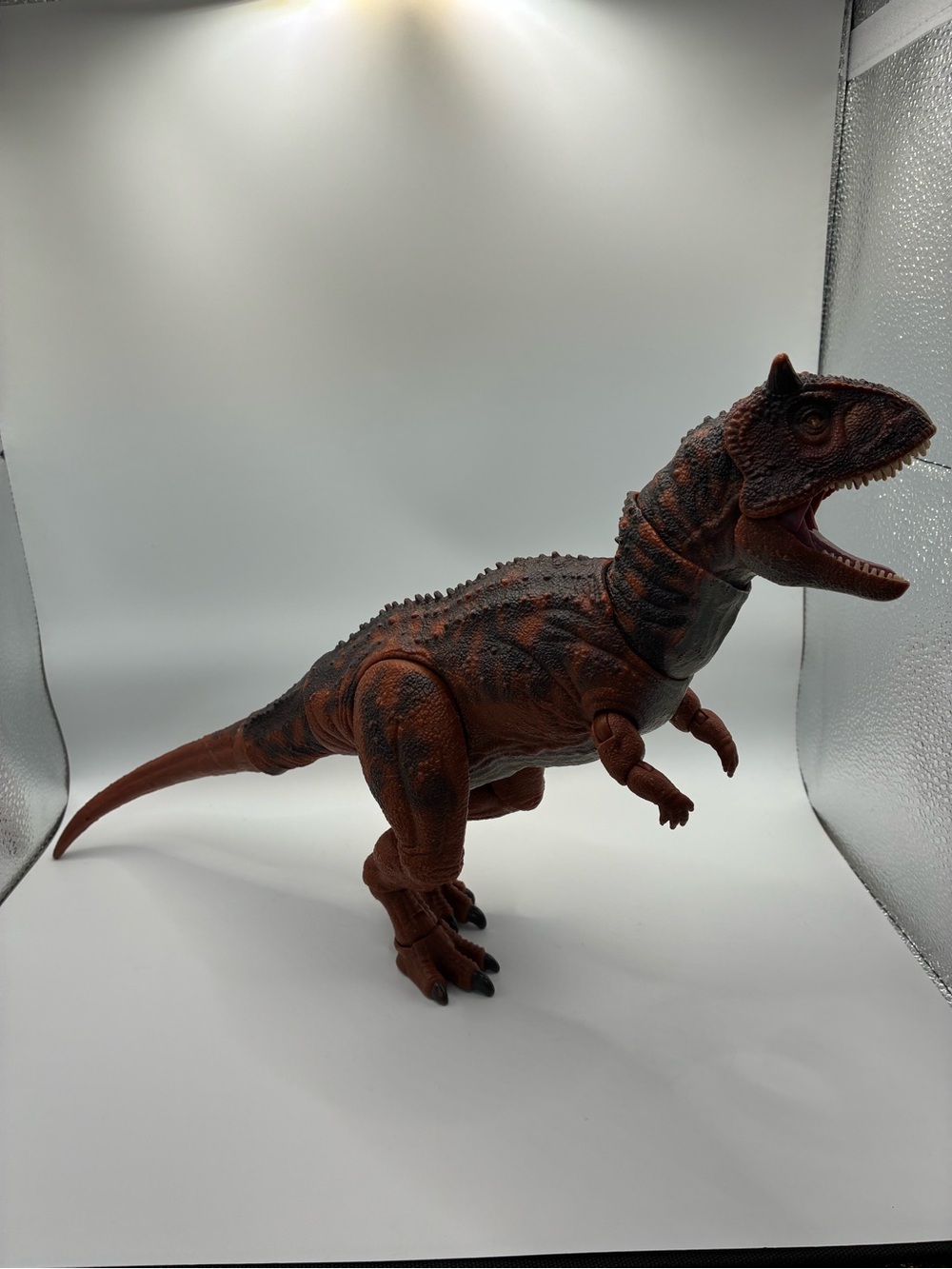 Realistic Brown Red Dinosaur Figurine for Reptile Enthusiasts